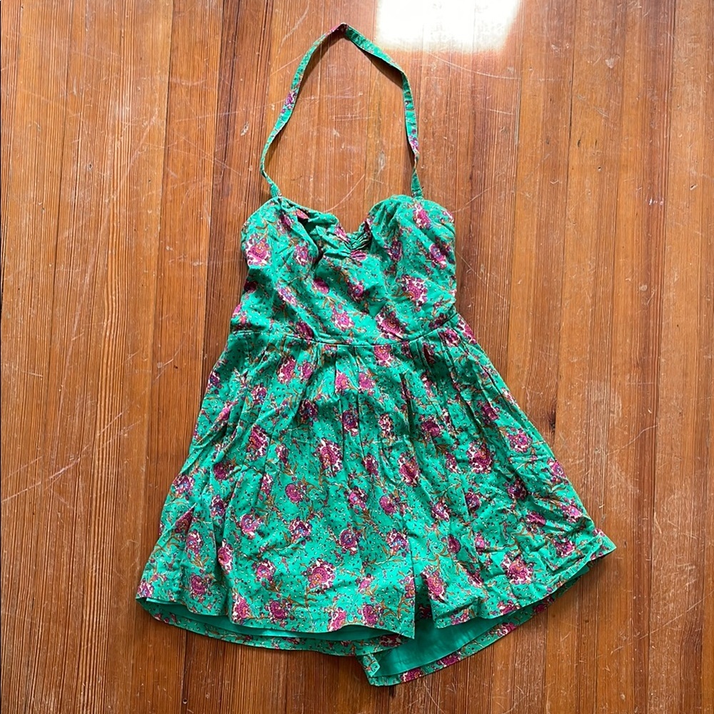 Moda International Floral Halter Playsuit